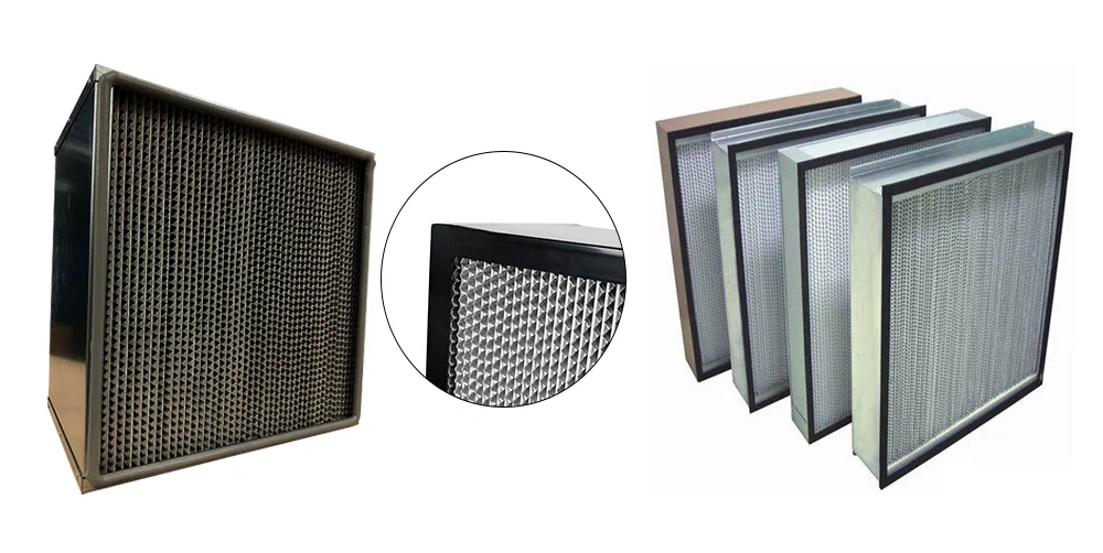 Aluminium-separator HEPA filters